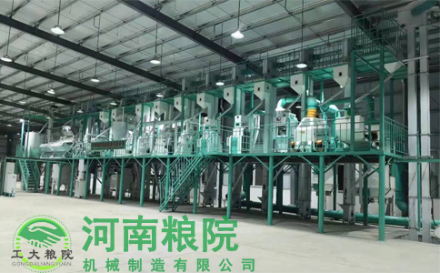 湯陰50噸小米加工設備安裝現場